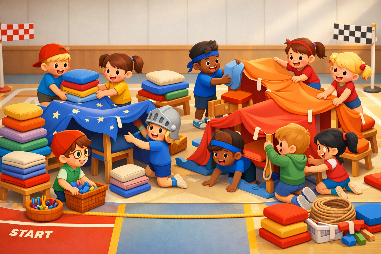 Modernes Spielbild im 3D-Stil für Spieleideen